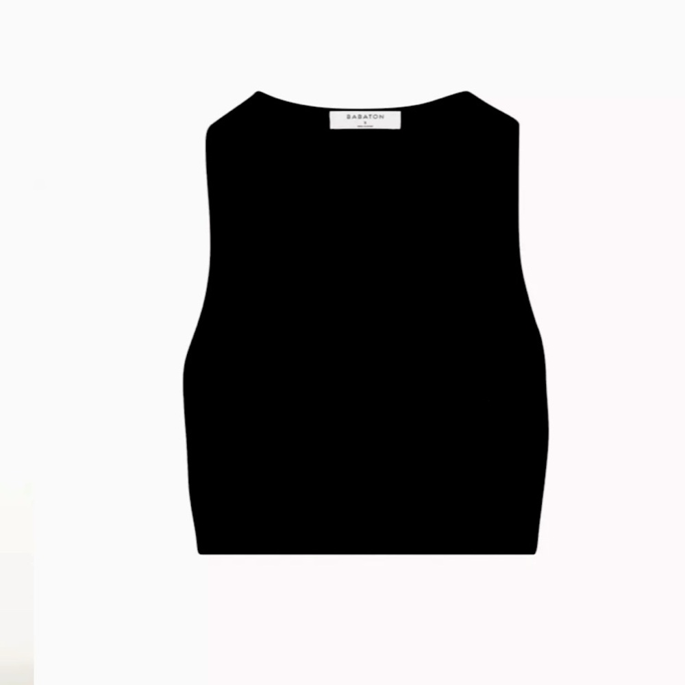 Aritzia Babaton Black Sculpt Knit Top